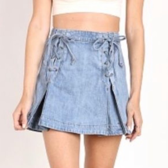 Free People Seersucker Stripe Skirt - Picture 2 of 9